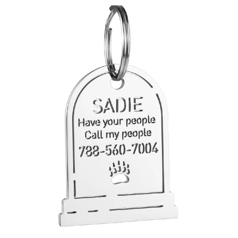 Tombstone Dog ID Tag