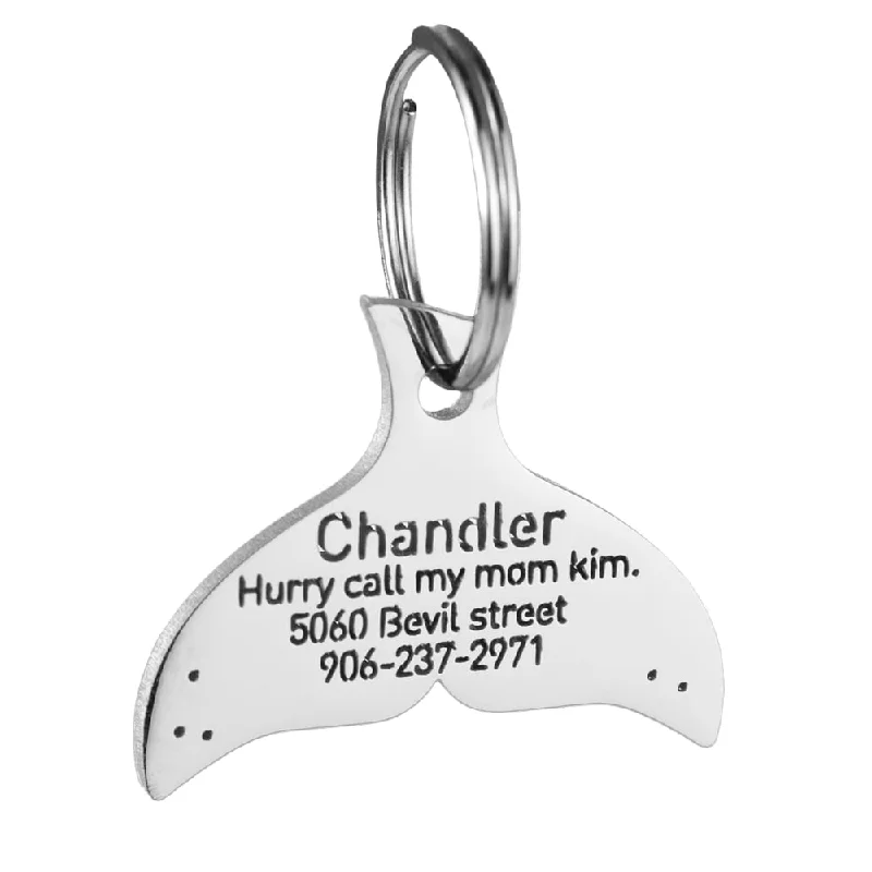 Whale Tail Dog ID Tag